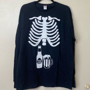 Fruit of the Loom Men’s Long Sleeve Tee. Black. Size Large. NWOT.